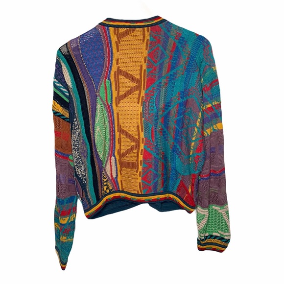 Cuggi vintage rainbow Roman Numerals 80’s cardigan - Picture 3 of 9